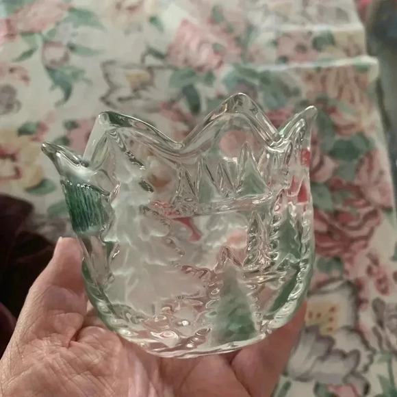 Christmas Holiday Candle Holder with an design all over - Picture 2 of 6